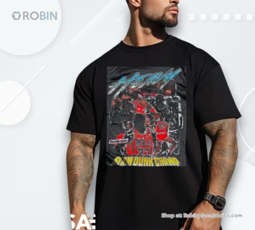 Michael Jordan #23 Chicago Bulls Players Slam Dunk Champ Vintage Shirt
