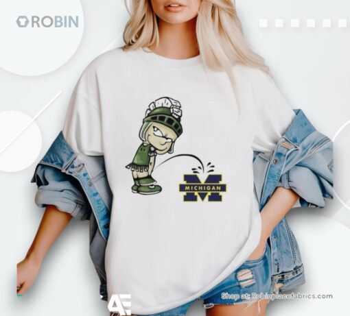 Michigan State Spartans Peeing On Michigan Wolverines Shirt
