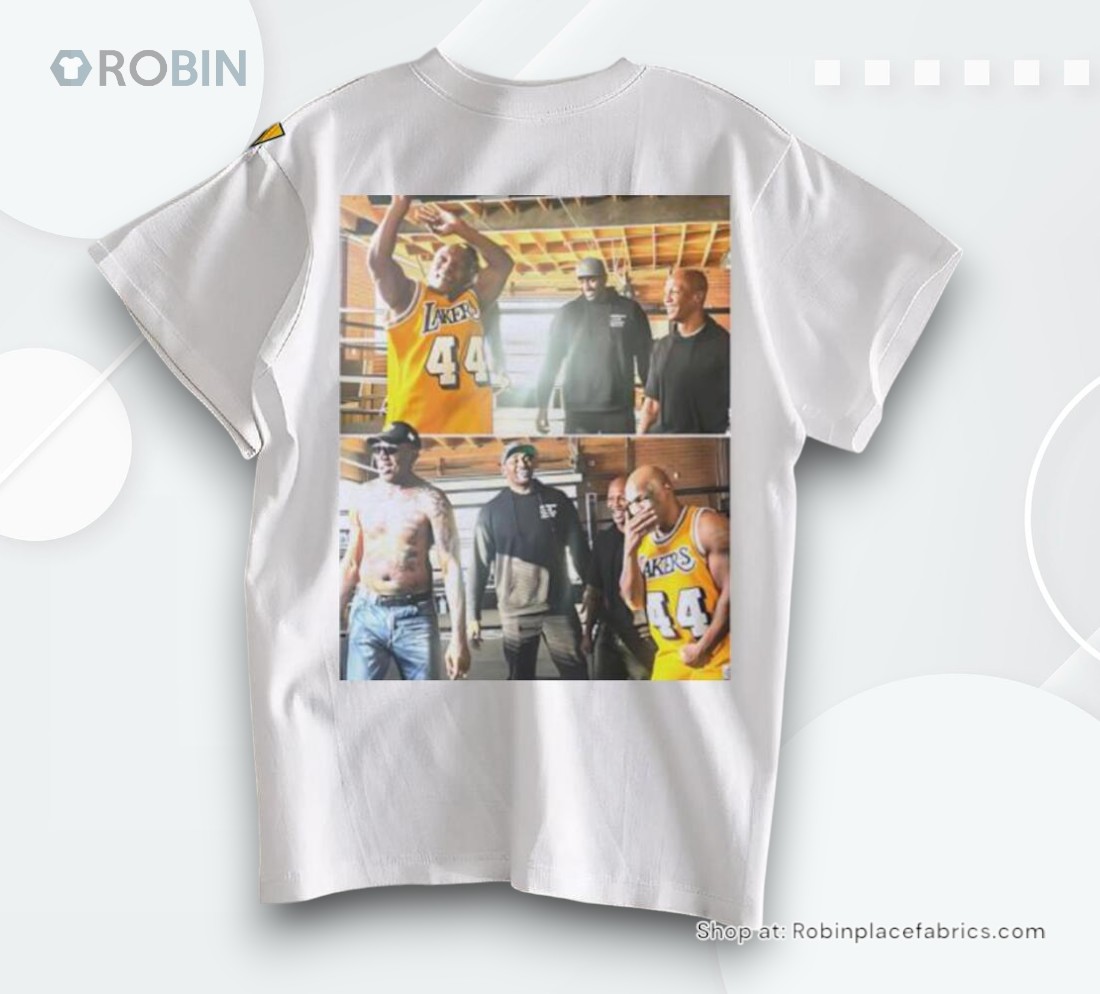 Mike Tyson With The Jerry West Los Angeles Lakers Basketball Shirt