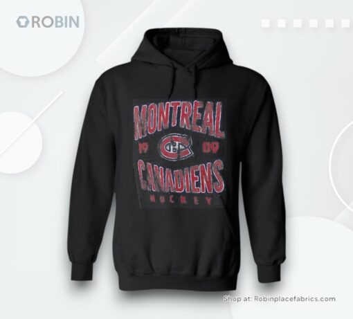 Montreal Canadiens Wave Off Tri Blend Raglan Long Sleeve Shirt