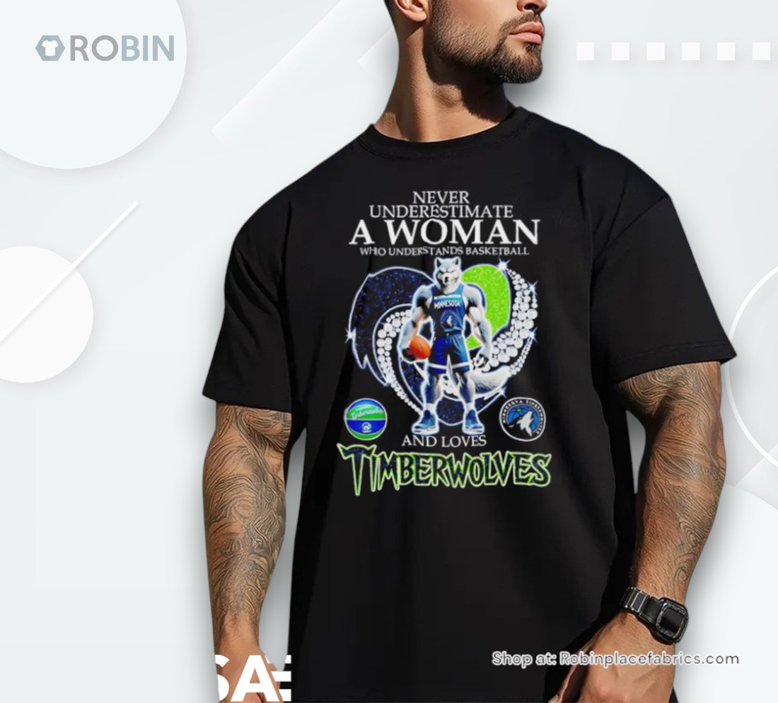 Never Underestimate A Woman Who Understands Basketball And Loves Timberwolves Shirt