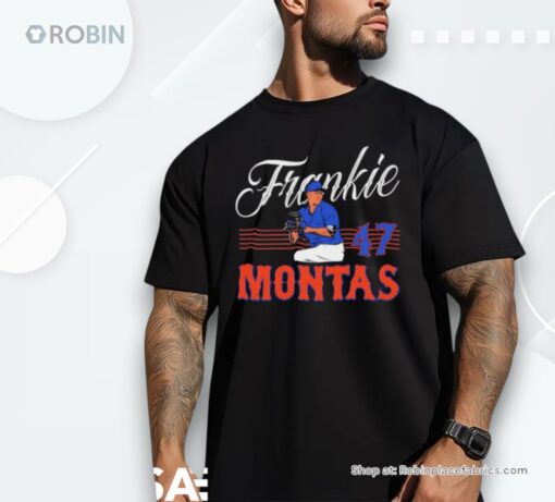New York Mets 47 Frankie Montas Stripes Shirt