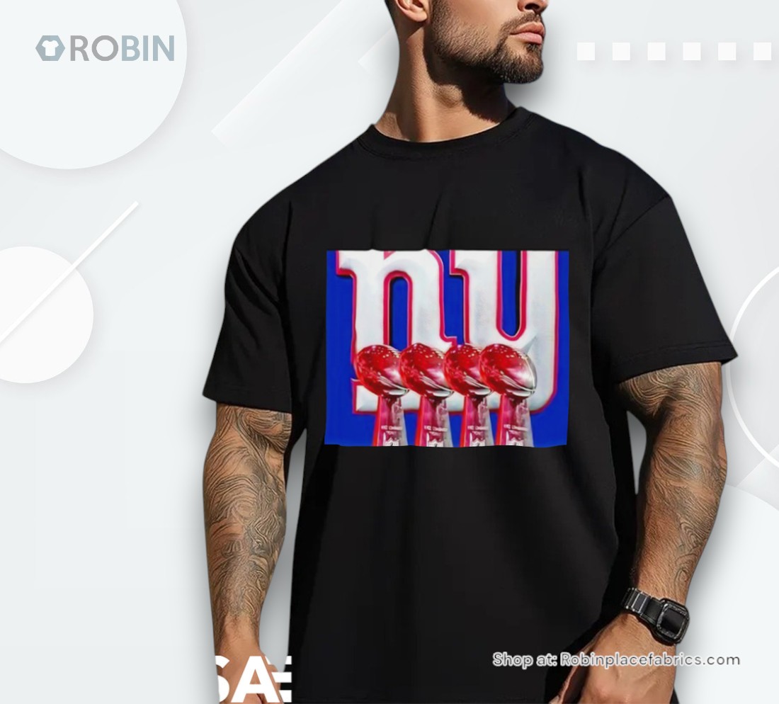 Nfc East New York Giants 4x Champs Trophy Shirt