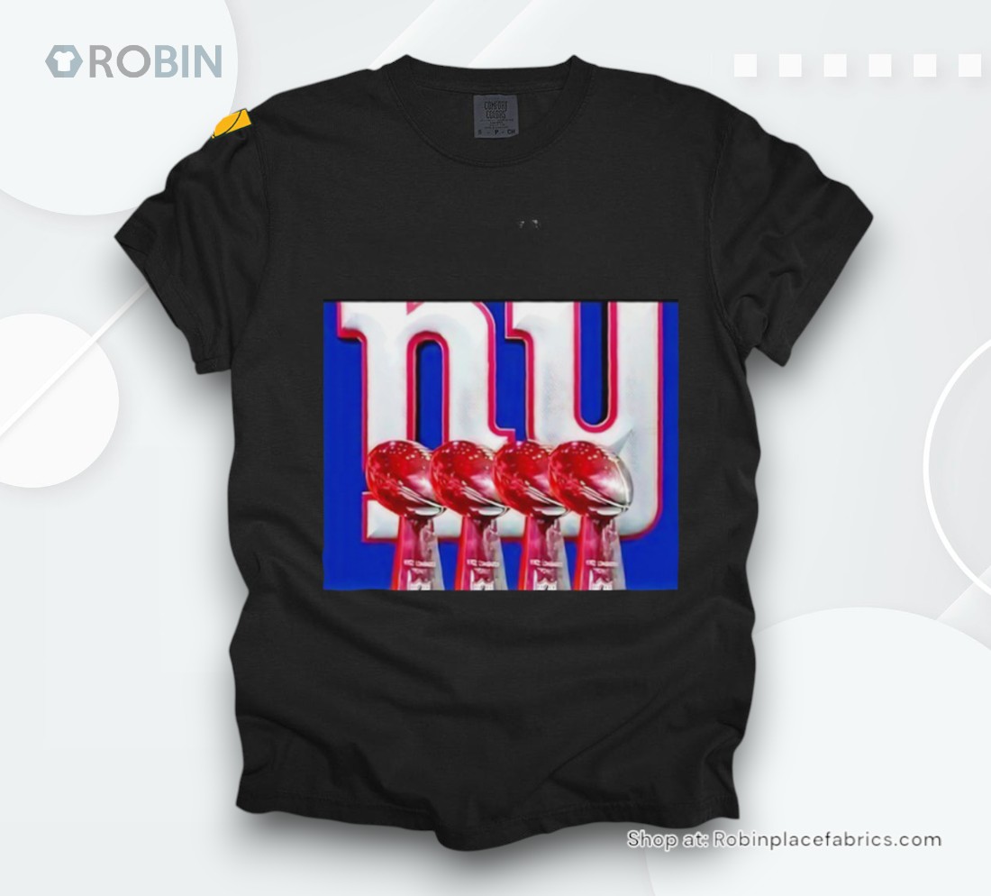 Nfc East New York Giants 4x Champs Trophy Shirt