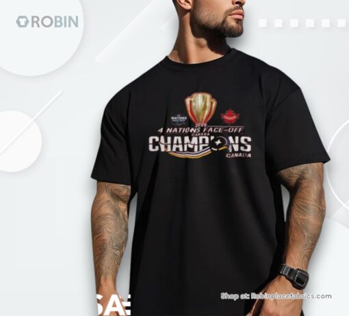 Official Canada Hockey Nhl 4 Nations 2025 Champions Celebration Shirt