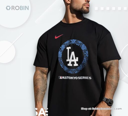 Official Los Angeles Dodgers Nike 2025 Mlb World Tour Tokyo Series Legend Logo Shirt