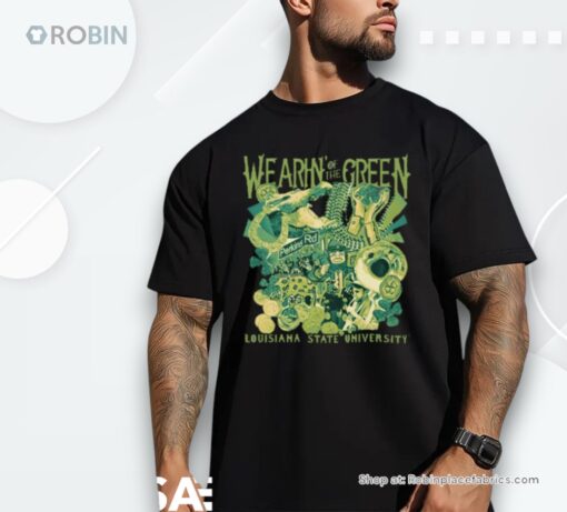 Official Lsu Wearin’ Of The Green Louiana State University St. Patrick’s Day Shirt