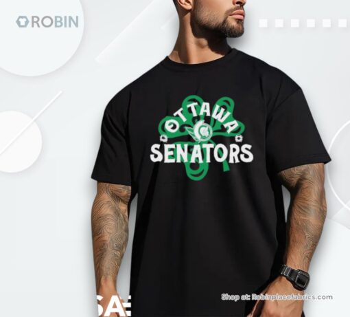 Official Ottawa Senators St. Patrick’s Day Podium Shamrock Shirt