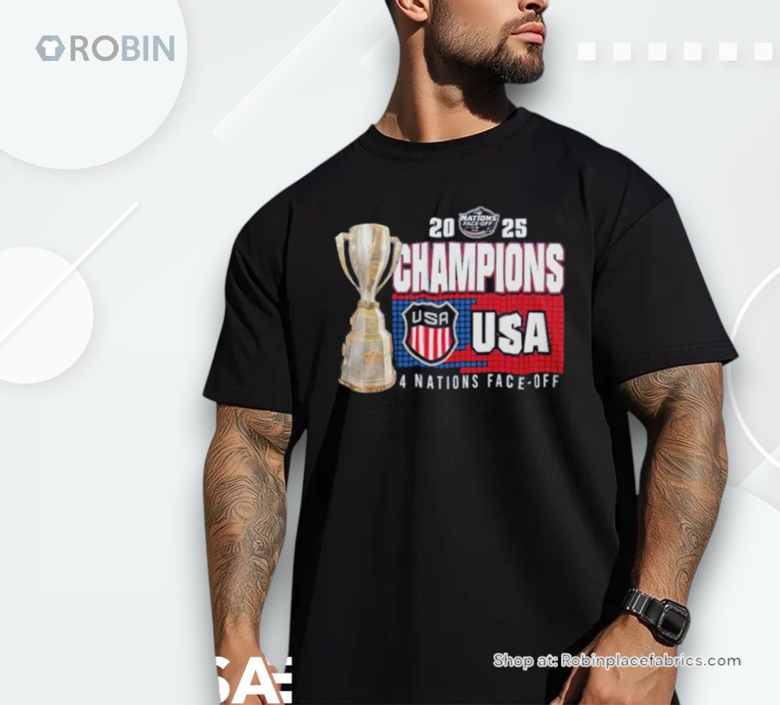 Official Usa Hockey 4 Nations Face Off 2025 Champions Shirt