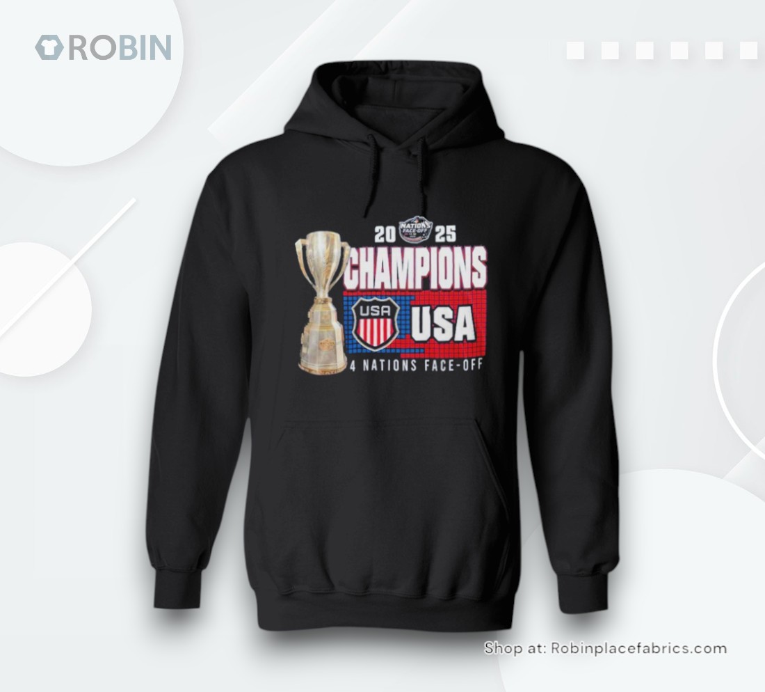 Official Usa Hockey 4 Nations Face Off 2025 Champions Shirt