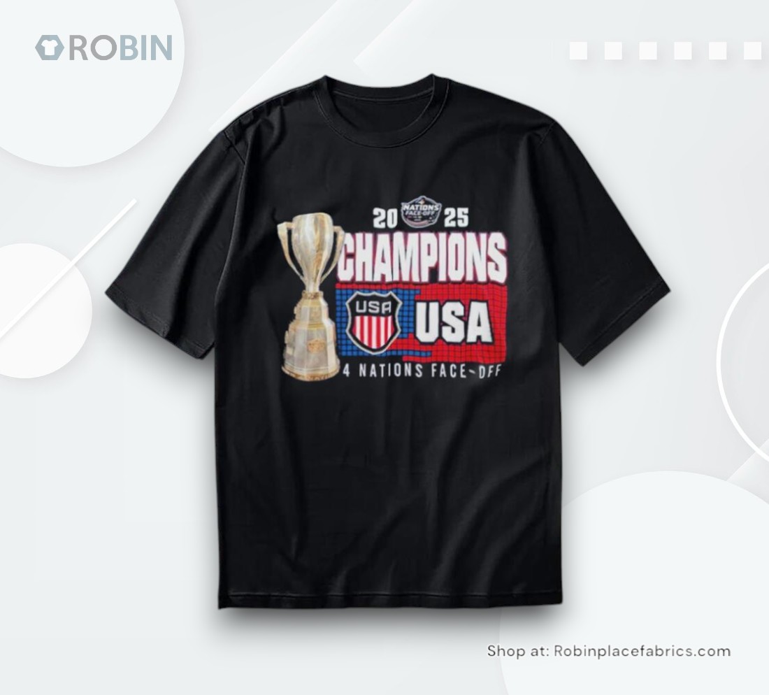 Official Usa Hockey 4 Nations Face Off 2025 Champions Shirt