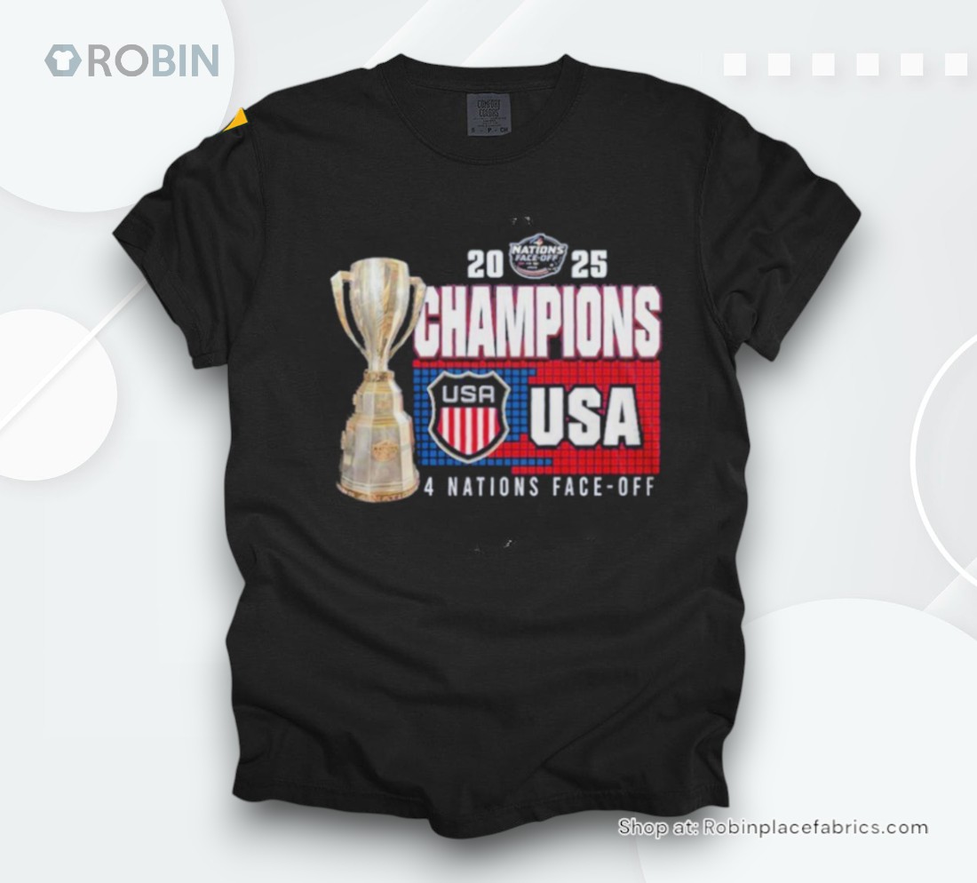 Official Usa Hockey 4 Nations Face Off 2025 Champions Shirt