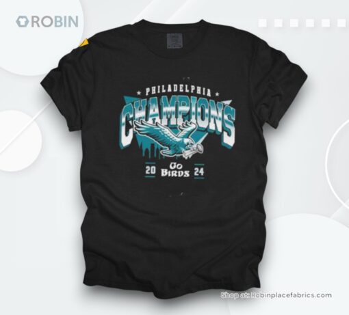 Philaldephia Champions Go Birds 2024 Eagles Trophy Shirt