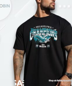 Philaldephia Champions Go Birds 2024 Eagles Trophy Shirt