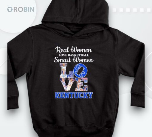 Real Women Love Basketball Smart Women Love Kentucky Shirt