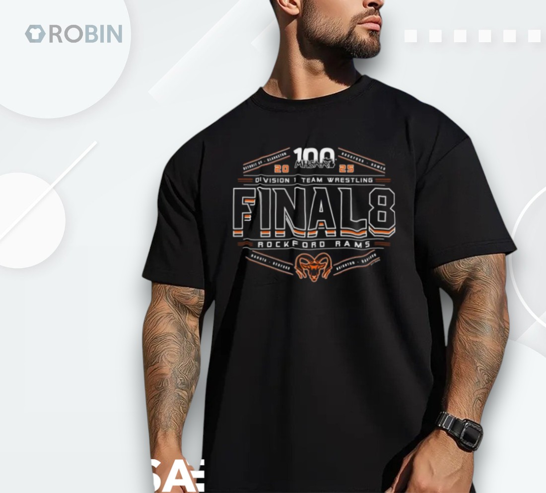 Rockford Rams 2025 Mhsaa Division 1 Team Wrestling Final 8 Shirt