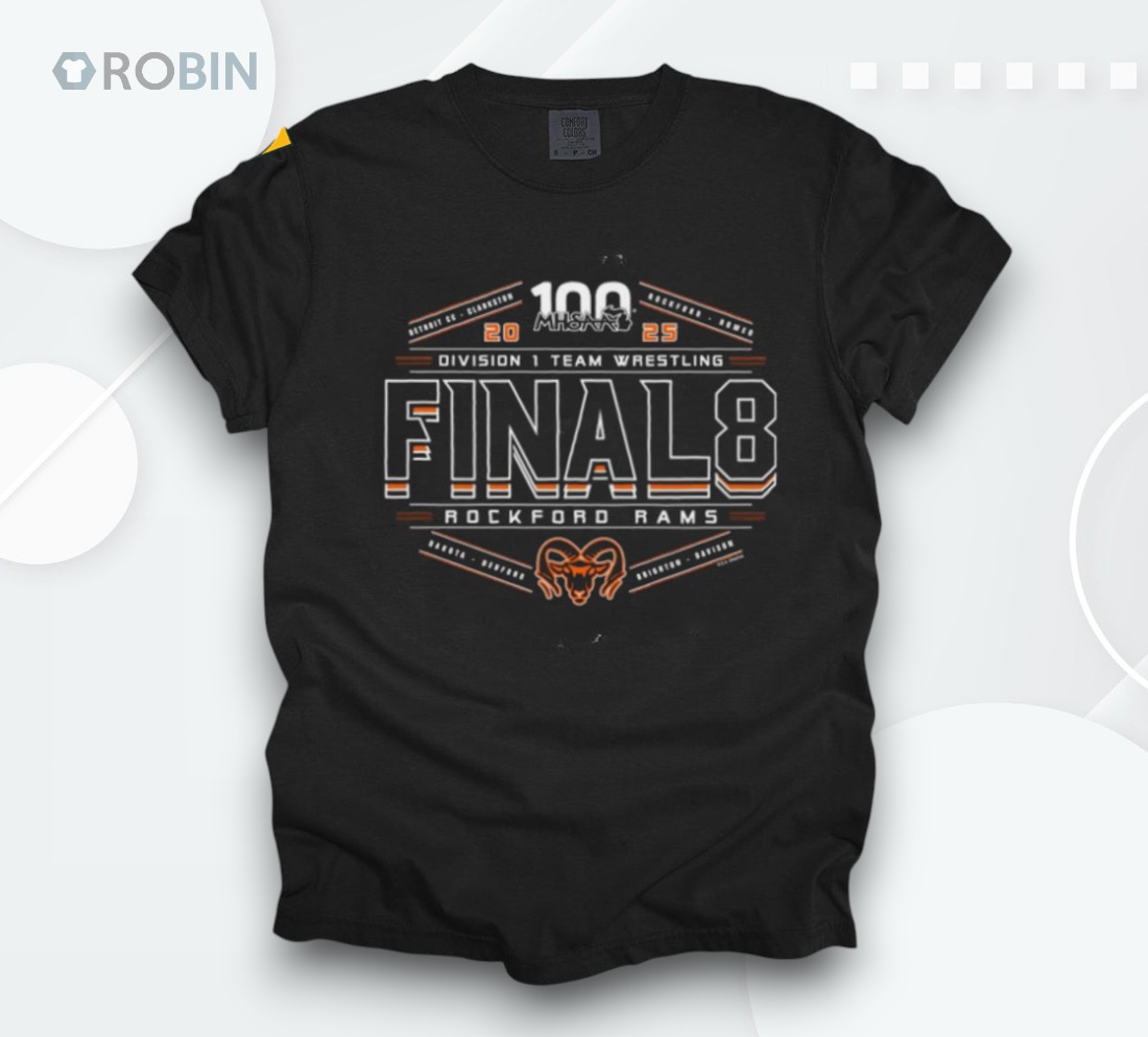 Rockford Rams 2025 Mhsaa Division 1 Team Wrestling Final 8 Shirt