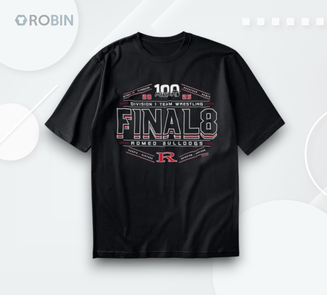 Romeo Bulldogs 2025 Mhsaa Division 1 Team Wrestling Final 8 Shirt
