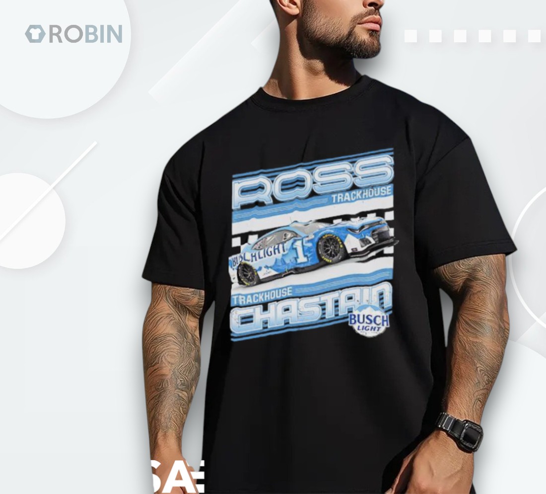 Ross Chastain Trackhouse Racing Team Collection Busch Light Car Shirt Ross Chastain Trackhouse Racing Team Collection Busch Light Car Shirt