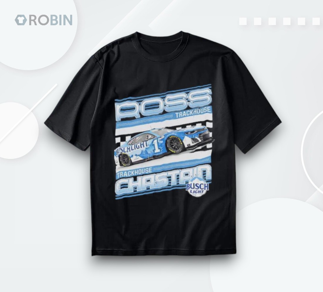 Ross Chastain Trackhouse Racing Team Collection Busch Light Car Shirt Ross Chastain Trackhouse Racing Team Collection Busch Light Car Shirt