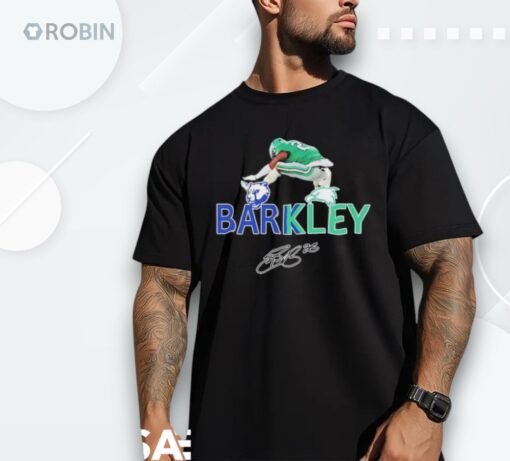 Saquon Barkley Philadelphia Eagles Logos Signatures Shirt
