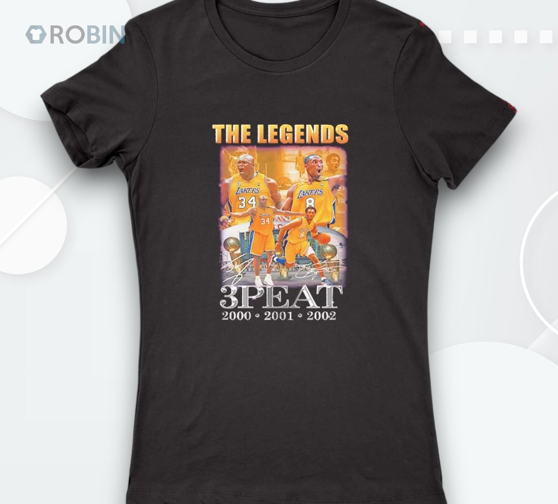 Shaquille O’neal And Kobe Bryant The Legends 3 Peat Signatures Shirt