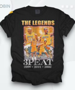 Shaquille O’neal And Kobe Bryant The Legends 3 Peat Signatures Shirt