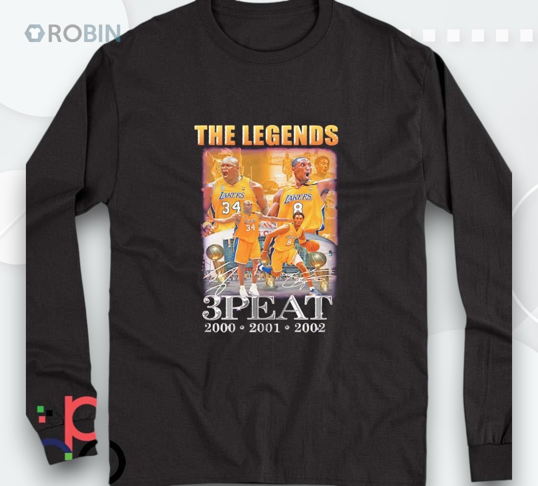 Shaquille O’neal And Kobe Bryant The Legends 3 Peat Signatures Shirt