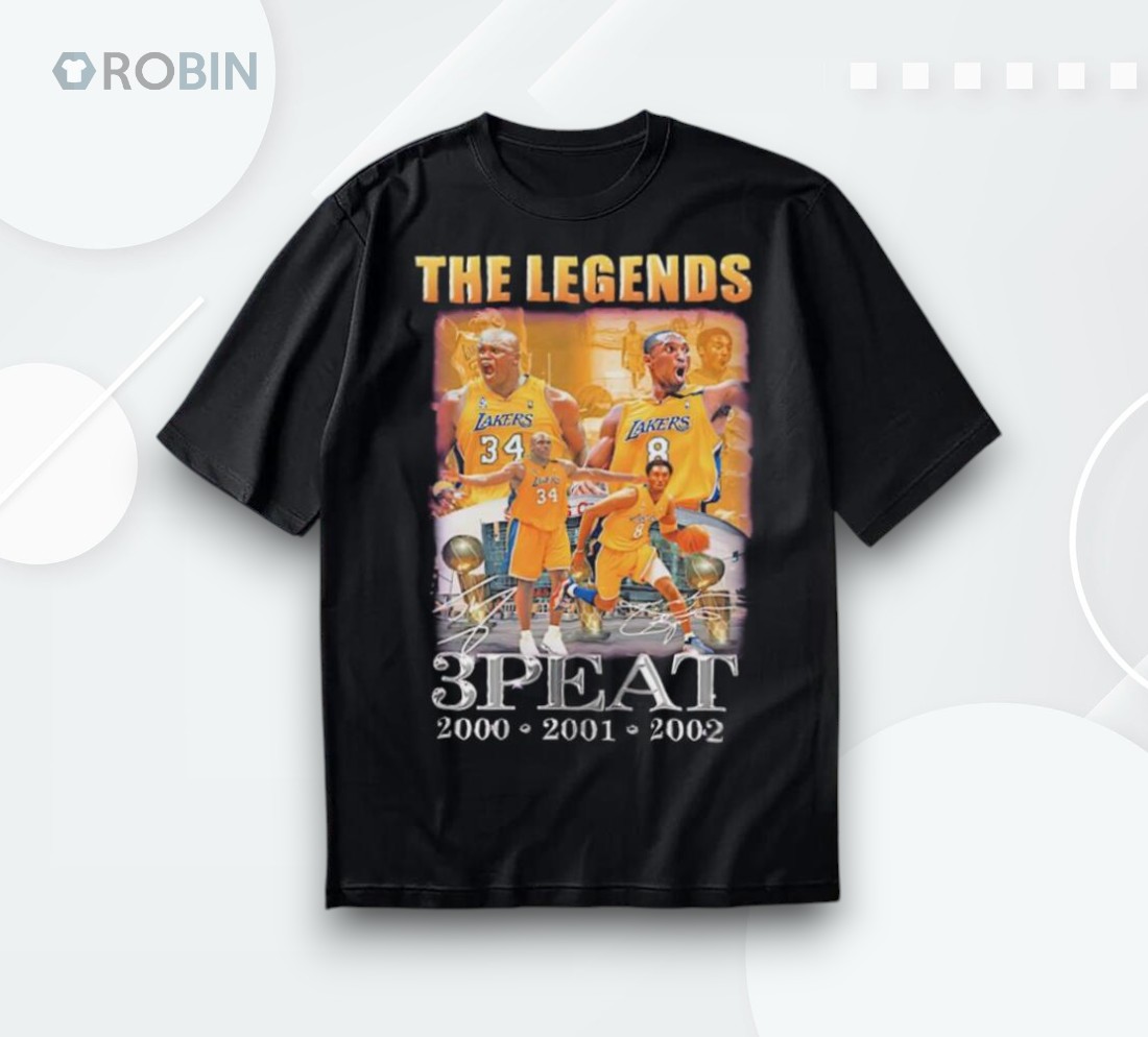 Shaquille O’neal And Kobe Bryant The Legends 3 Peat Signatures Shirt