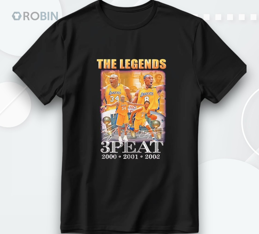 Shaquille O’neal And Kobe Bryant The Legends 3 Peat Signatures Shirt