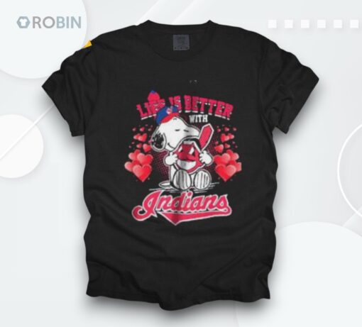 Snoopy Life Is Better With Indians Shirt