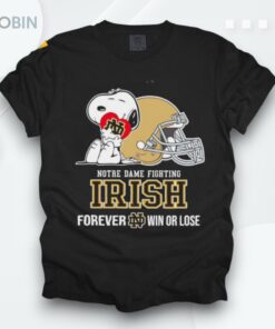 Snoopy Notre Dame Fighting Irish Forever Win Or Lose Shirt Snoopy Notre Dame Fighting Irish Forever Win Or Lose Shirt