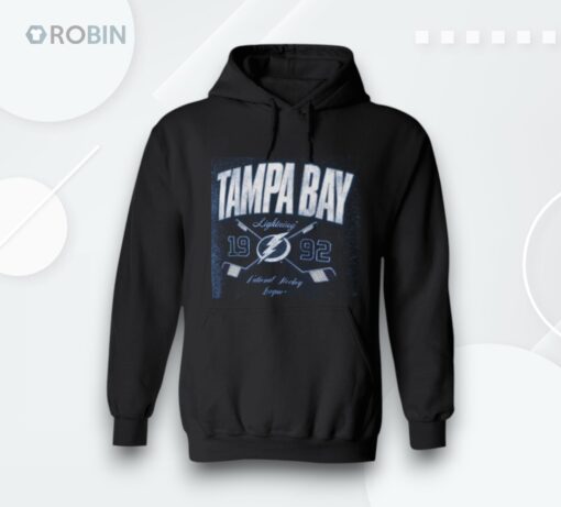 Tampa Bay Lightning Heather Cross Sticks Tri Blend Shirt