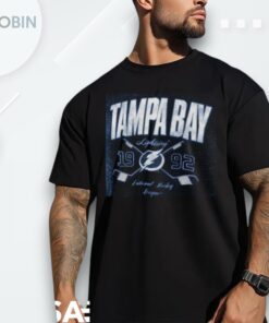 Tampa Bay Lightning Heather Cross Sticks Tri Blend Shirt Tampa Bay Lightning Heather Cross Sticks Tri Blend Shirt