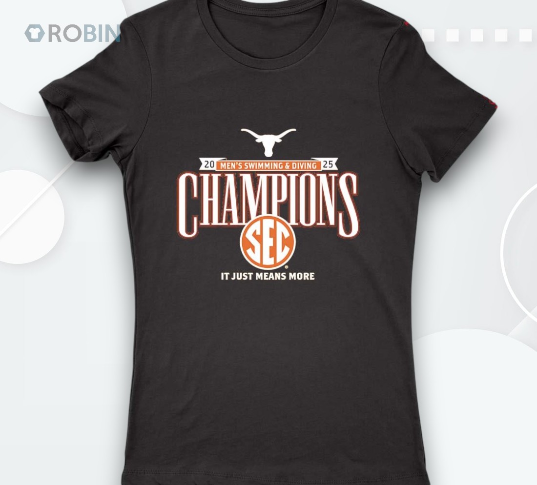 Texas Longhorns 2025 Sec Men’s Swimming And Diving Champions Shirt