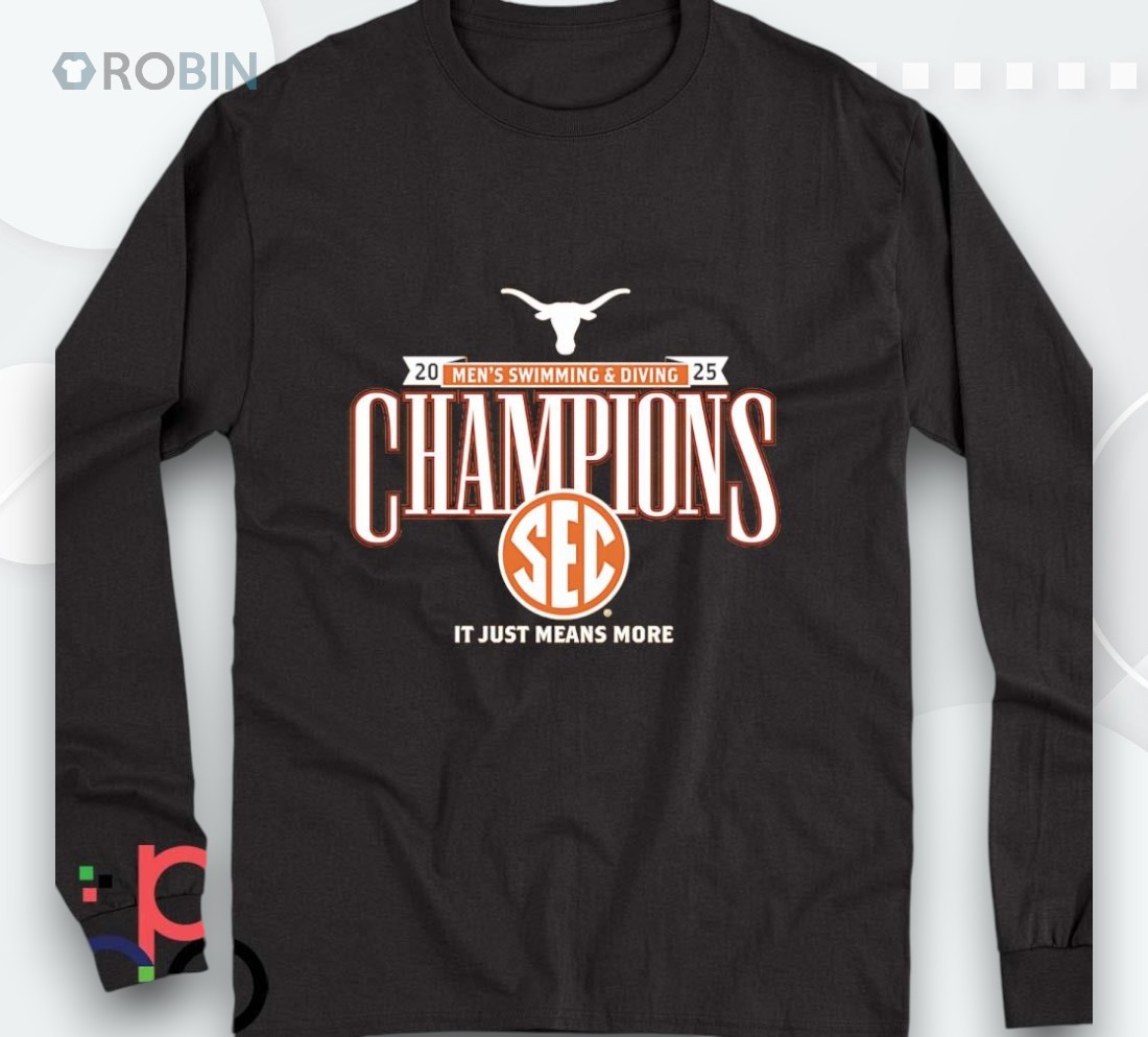 Texas Longhorns 2025 Sec Men’s Swimming And Diving Champions Shirt