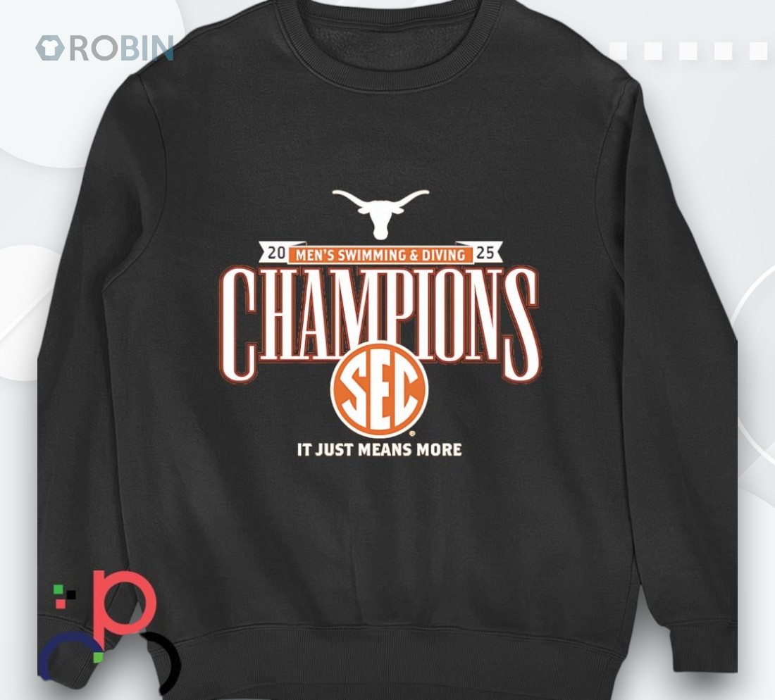 Texas Longhorns 2025 Sec Men’s Swimming And Diving Champions Shirt