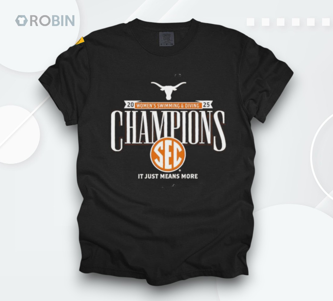 Texas Longhorns 2025 Sec Women’s Swimming And Diving Champions Shirt