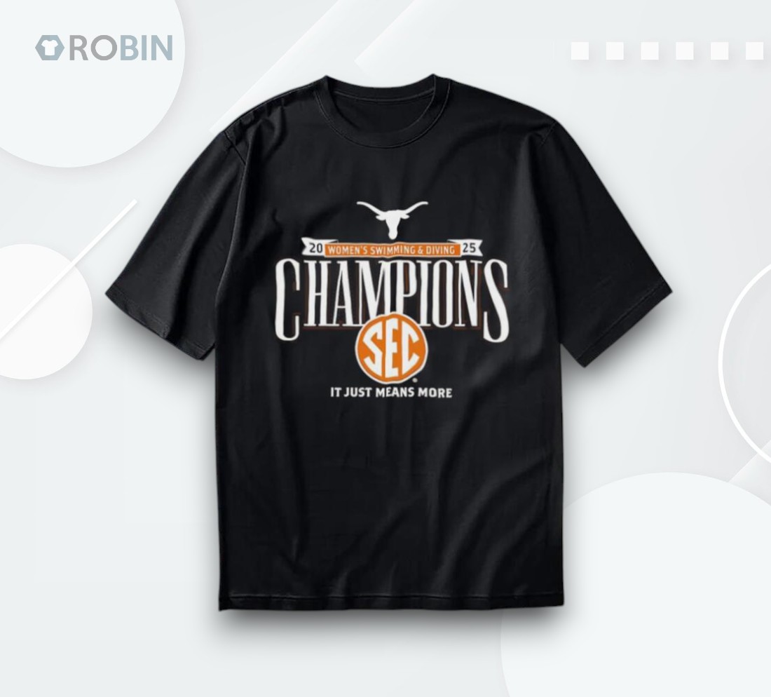 Texas Longhorns 2025 Sec Women’s Swimming And Diving Champions Shirt