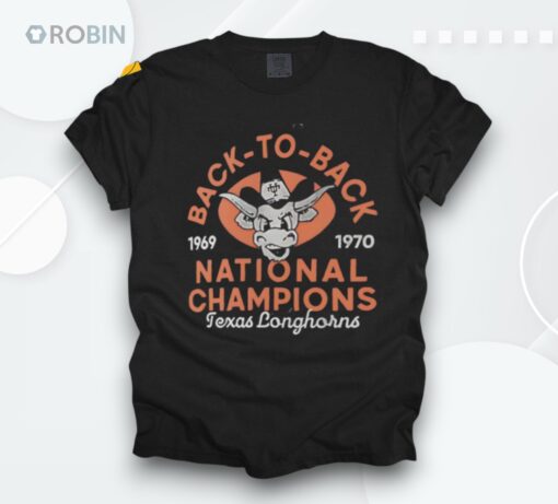 Texas Longhorns Back To Back 1969 1970 National Champions Shirt