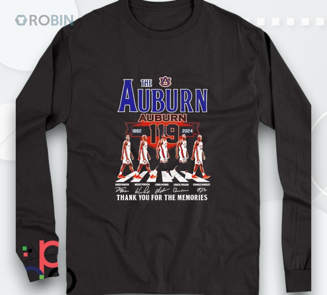 The Auburn Tigers 119 Years 1882 2025 Thank You For The Memories Shirt The Auburn Tigers 119 Years 1882 2025 Thank You For The Memories Shirt
