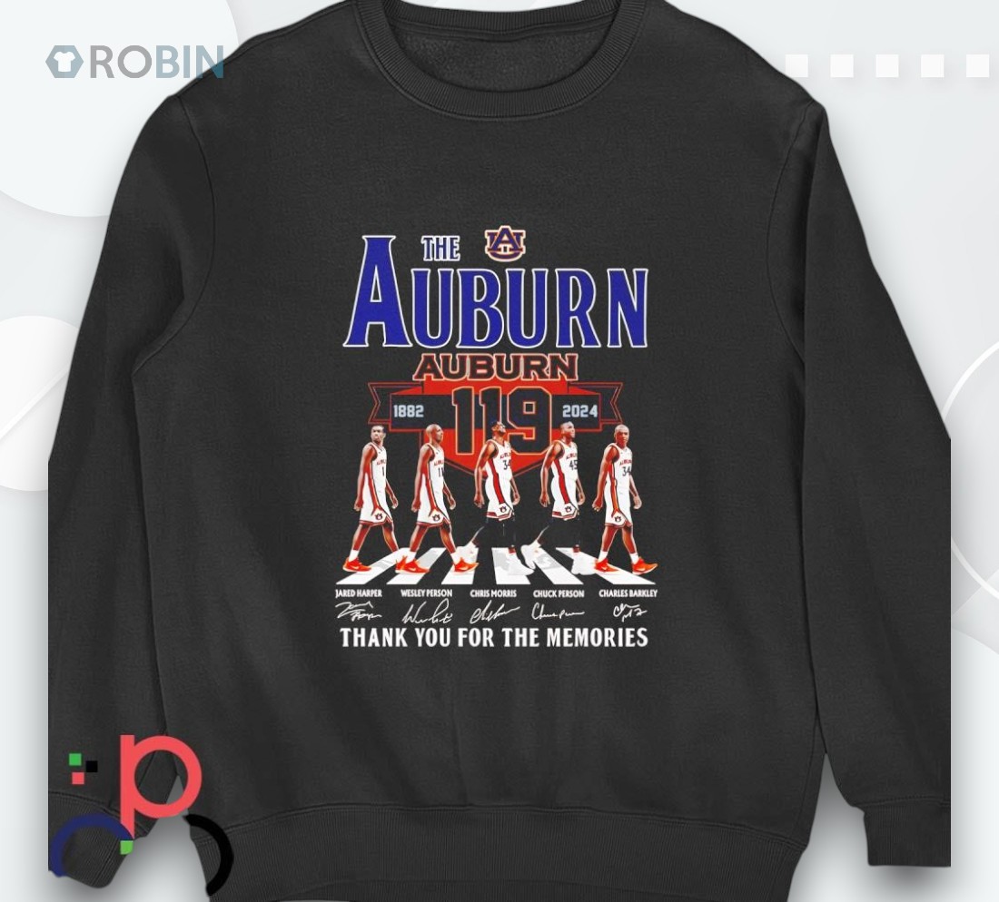 The Auburn Tigers 119 Years 1882 2025 Thank You For The Memories Shirt The Auburn Tigers 119 Years 1882 2025 Thank You For The Memories Shirt