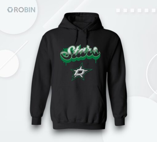 Toddler Dallas Stars Black Bubbly Script Shirt