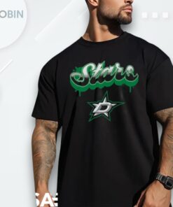 Toddler Dallas Stars Black Bubbly Script Shirt