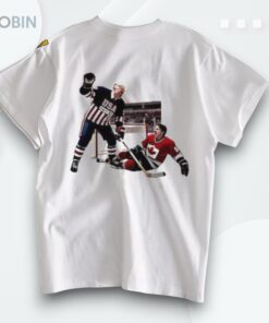 Trump Defeating Justin Trudeau Funny Hockey Shirt Trump Defeating Justin Trudeau Funny Hockey Shirt