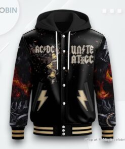 ACDC Hells Bells Hooded Varsity Jacket