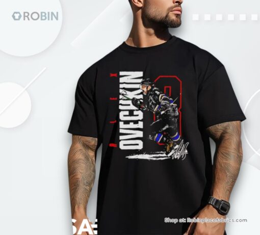 Alex Ovechkin Washington Hockey Vertical Signature Shirt