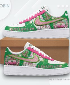 Alpha Kappa Alpha Limited Edition Nike Air Force 1 Sneaker Alpha Kappa Alpha Limited Edition Nike Air Force 1 Sneaker