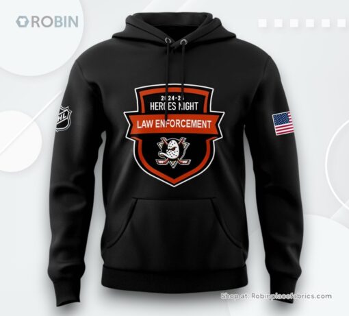 Anaheim Ducks Law Enforcement Appreciation Special Hoodie