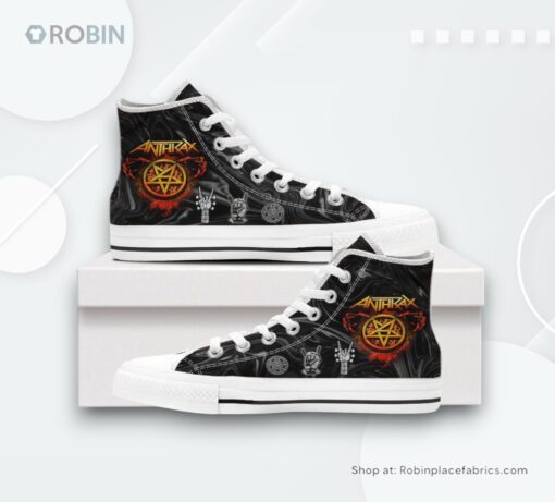 Anthrax Rockband Limited Edition High Top Canvas Shoes